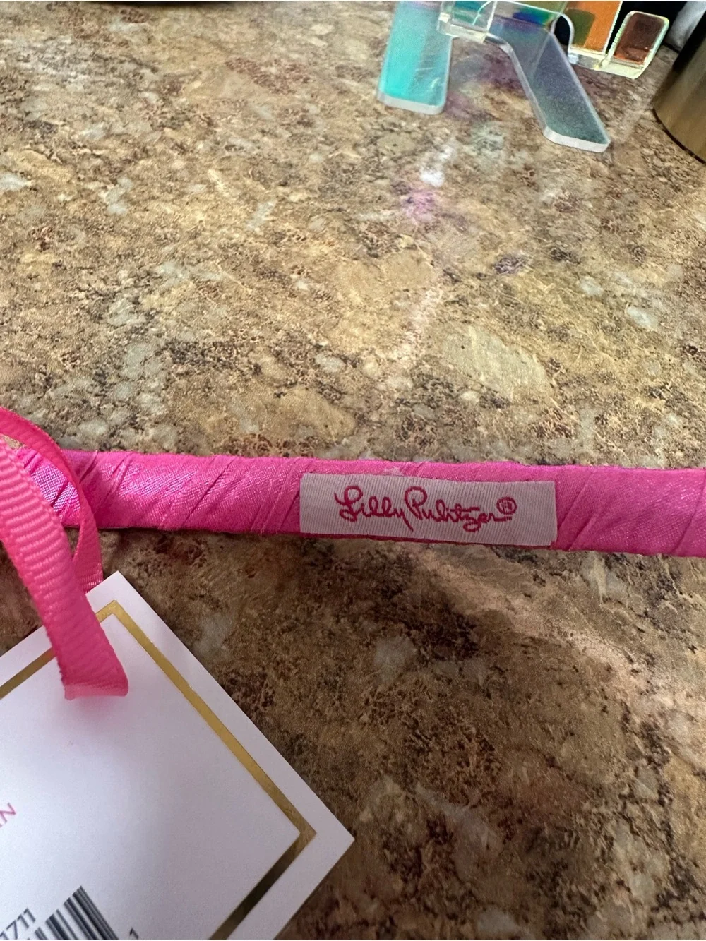 Lilly Pulitzer Pink Jeweled Satin Headband